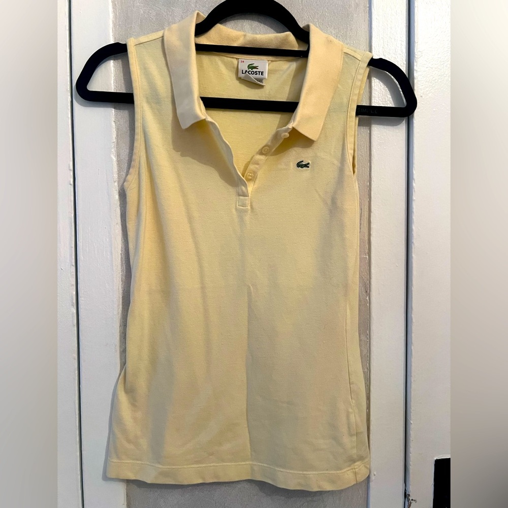Lacoste Yellow Tank Polo